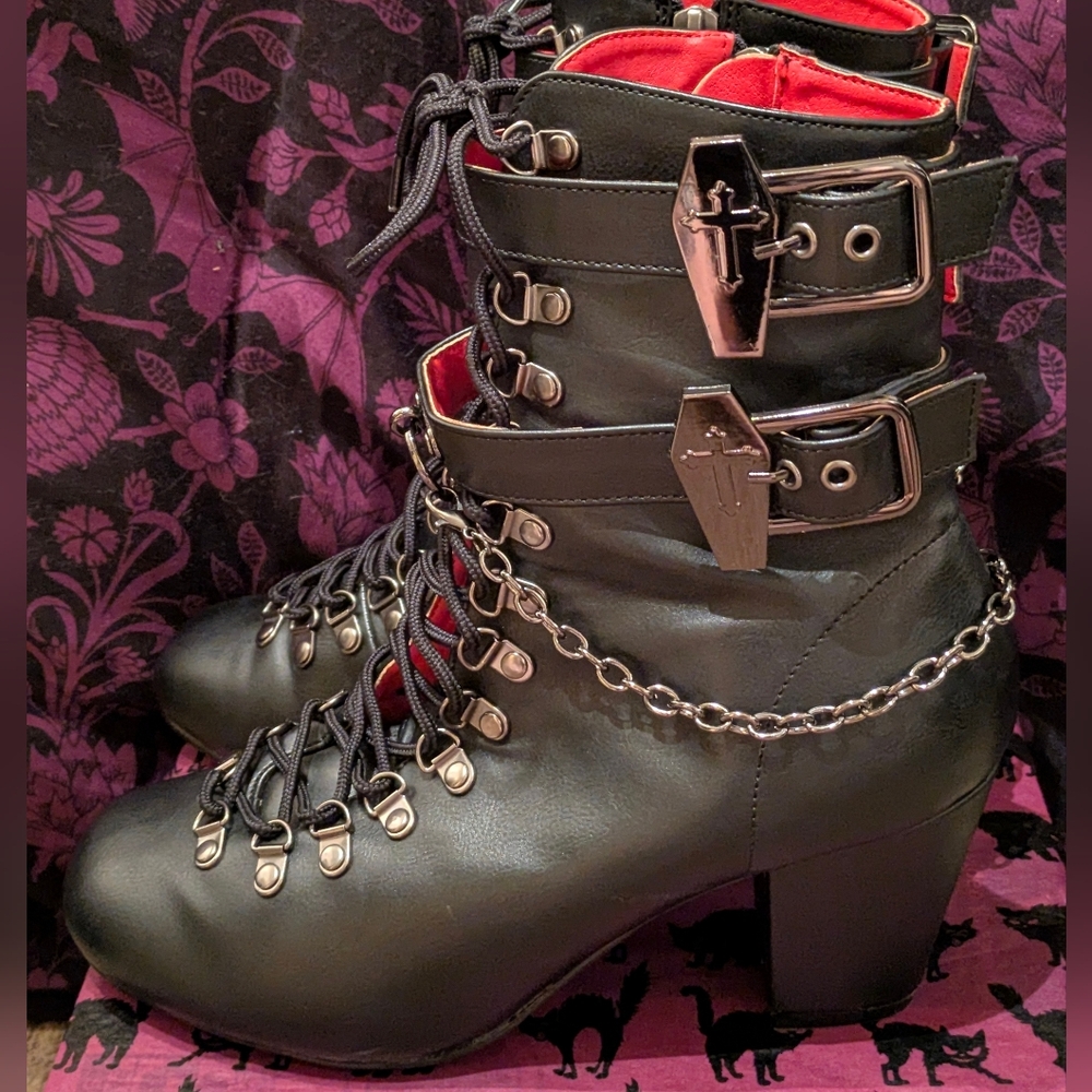 Demonia Vivika Coffin Boots Size 11 - Picture 6 of 10
